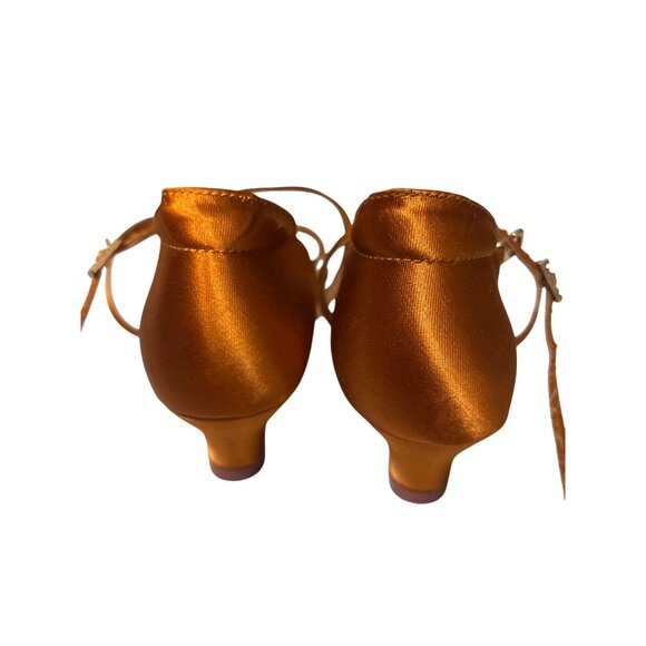 Satin Ballroom Dance Shoes Women Size 8 Rhinestone Buckle Strap OLORA - Picture 5 of 6